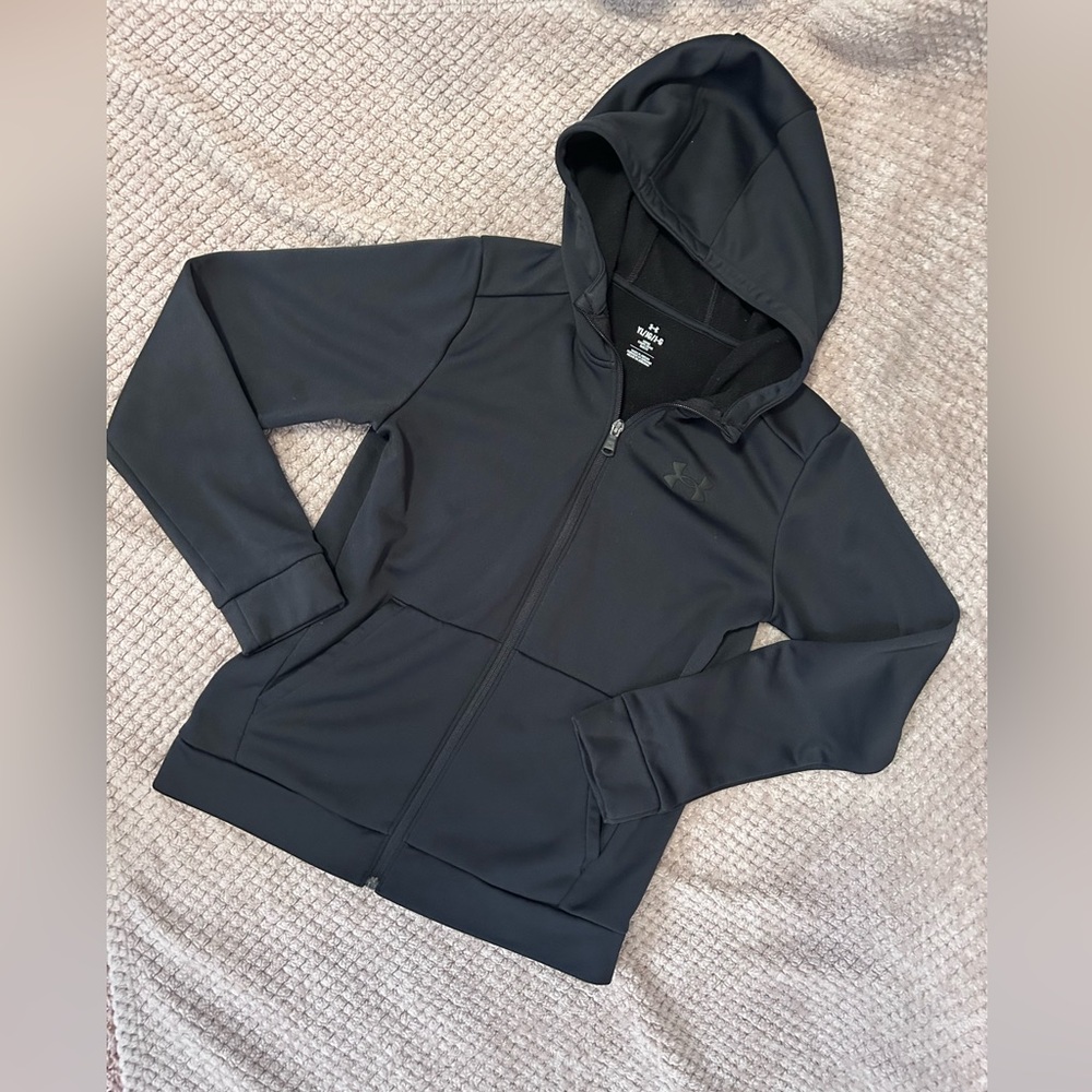 UA Fleece Youth Lrg Full Zip Hoodie